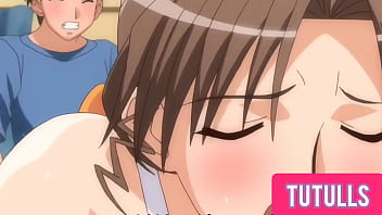 Stepson fingering stepmom right in front of stranger