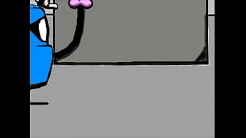 Black haired hottie sticks prosthetic in ass