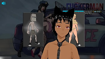 Fuckerman copbang now for the woman side as fuckerwoman with huge dicks in her holes