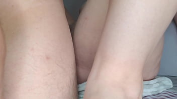 Cute shy girl spreads her legs on the desk she was studying moments ago for a quickie and takes cumshot on pussy