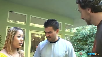 She was unable to ejaculate while engaging in anal intercourse due to the presence of the other person in her oral cavity