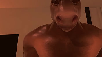 Shark girl gets fucked by a with huge cock