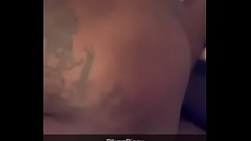 Blkmzpiggy2 creams on chocolate cock