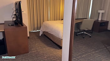 Reluctant step mom creampied sharing bed with annoying step son 4k