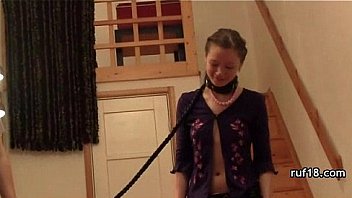 Teen tries bondage sex