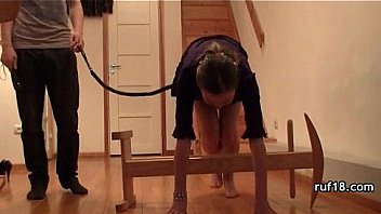 Teen tries bondage sex