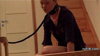 Teen tries bondage sex