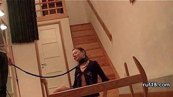 Teen tries bondage sex