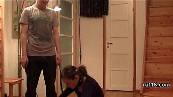 Teen tries bondage sex