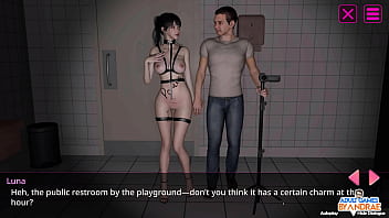 Ep9 fan meets exhibitionist luna in the public toilet female anchor next door