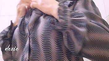 Pinay chubby big tits office break time playing her big natural tits