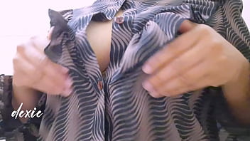 Pinay chubby big tits office break time playing her big natural tits