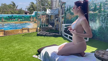 European stepmom artemisia love naked outdoor sexy with a ponytail and waiting to get fucked