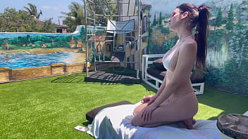 European stepmom artemisia love naked outdoor sexy with a ponytail and waiting to get fucked