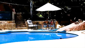 Emma haize poolside huge cock pov deepthroat blowjob and facial