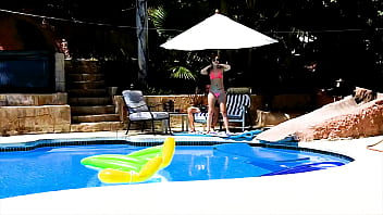 Emma haize poolside huge cock pov deepthroat blowjob and facial