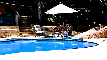 Emma haize poolside huge cock pov deepthroat blowjob and facial