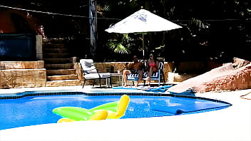 Emma haize poolside huge cock pov deepthroat blowjob and facial