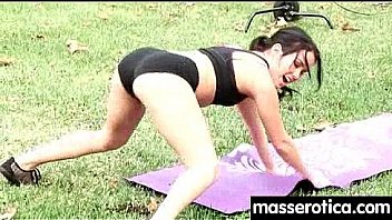 Teen eats milf pussy at oily threesome 29