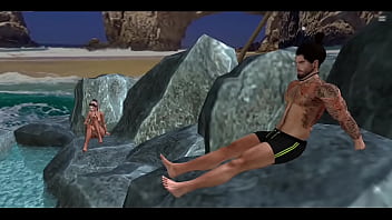 Hermosa chica penetrada en la playa