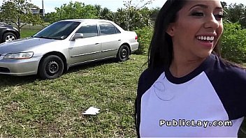 Petite latina with huge tits bangs in public