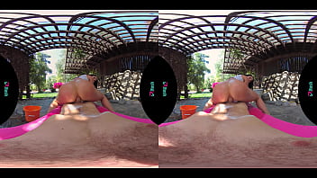 Beautiful big titty bombshell washes your car then lets you fuck her in the butt in vr