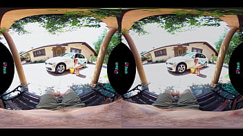 Beautiful big titty bombshell washes your car then lets you fuck her in the butt in vr