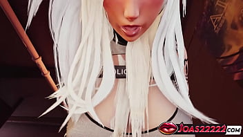 Tattooed sexy police girl animation experience cowgirl sex desk missionary pose & lifting tied sex ending cum inside pussy a lot of sperm in honey select 2