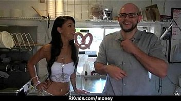 Stunning euro teen gets talked in to giving a blowjob for cash 27