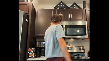 Morning dancing while cooking before we get eye appointment