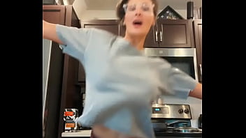 Morning dancing while cooking before we get eye appointment