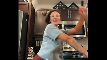 Morning dancing while cooking before we get eye appointment