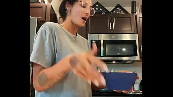 Morning dancing while cooking before we get eye appointment