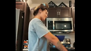 Morning dancing while cooking before we get eye appointment