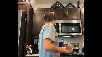 Morning dancing while cooking before we get eye appointment