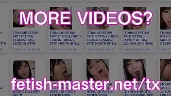 Japanese asian tongue spit fetish