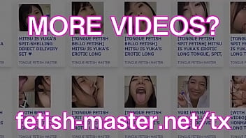 Japanese asian tongue spit fetish