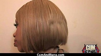 Ebony cumslut gets multi facial in gangbang 21