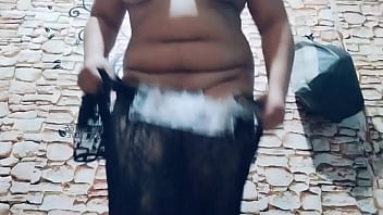 Rubbing my dildo with my pussy and feet in sexy lingerie