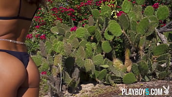 Teen model from mexico exposes her flawless petite body on a beach