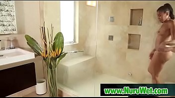 Busty masseuse gives nuru massage 22