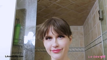 Alluring blonde model enjoys a sensual bath