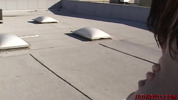 Zoe matthews hits the roof for some outdoor sex