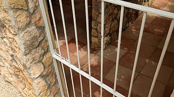 We sneak into a house and fuck in the yard