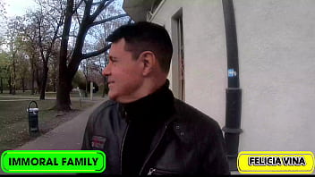 Felicia vina's booty gets double stuffed by dan & stepson's cock