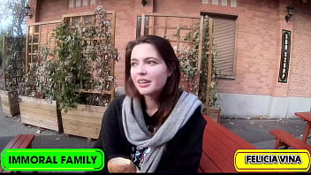 Felicia vina's booty gets double stuffed by dan & stepson's cock