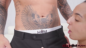 London’s uncut cock pounds sasha’s wet cunt in intense doggy action