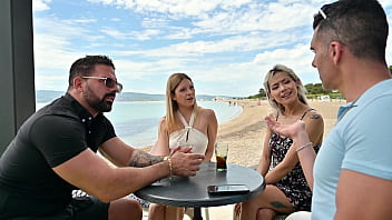 Free scene racy girls rebecca volpetti and veronica leal hook up with strangers for vacay dp sex gp3160