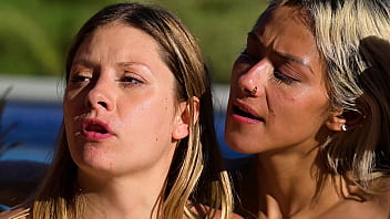 Free scene racy girls rebecca volpetti and veronica leal hook up with strangers for vacay dp sex gp3160