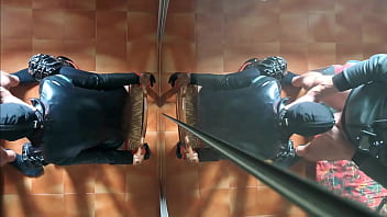 Milf chairtied throatfucked with ring gag and throatpie